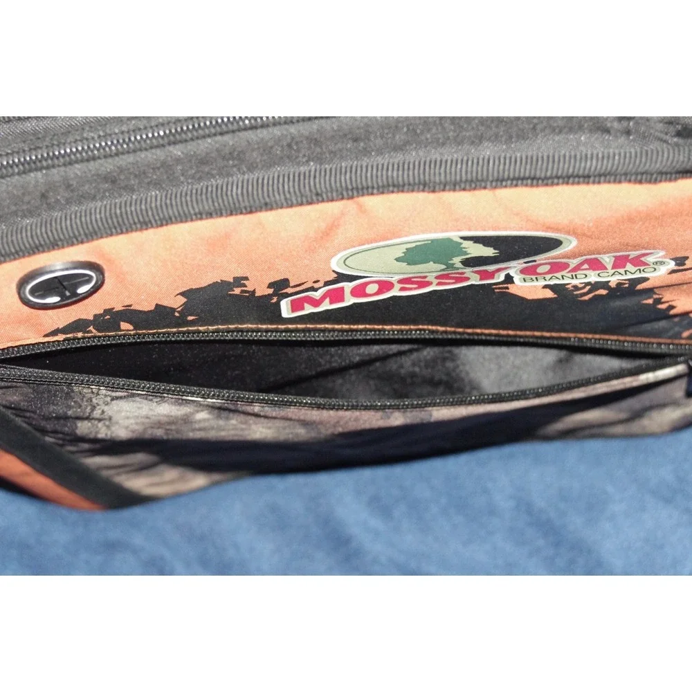 Mossy Oak Orange Camo Zipper Binder 3 Ring 1.5 Inch Trapper Keeper Headphone EUC